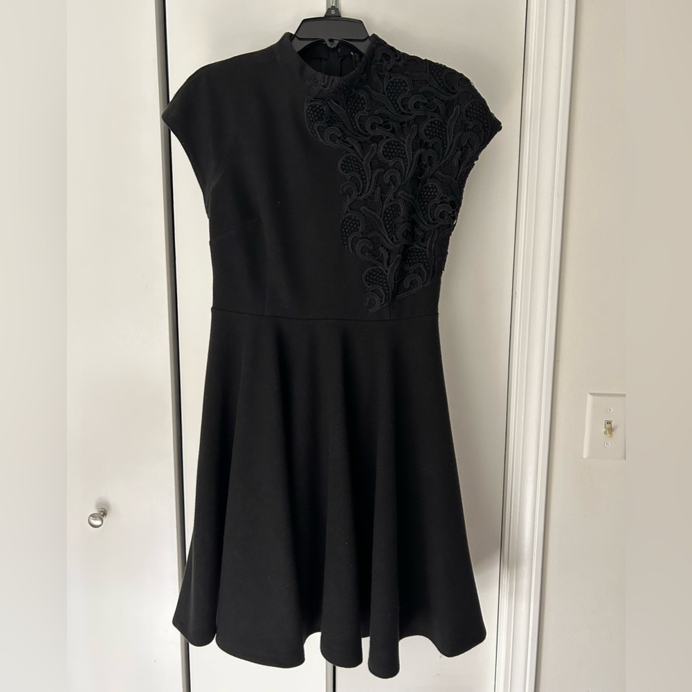 Anthropology Plenty by Tracy Reese A-line appliqué dress size 6